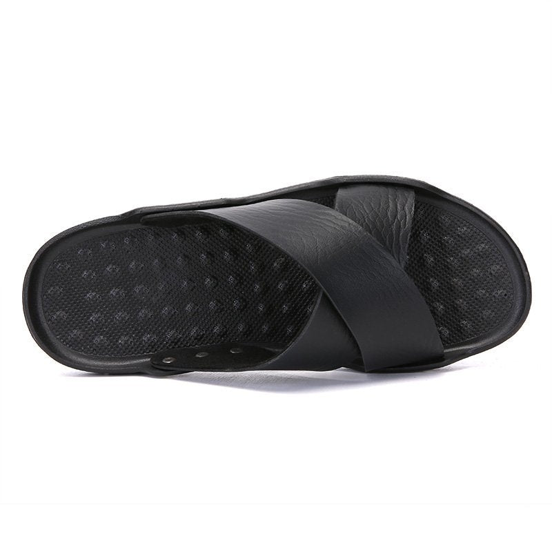 CROSS-STRAP SLIDES