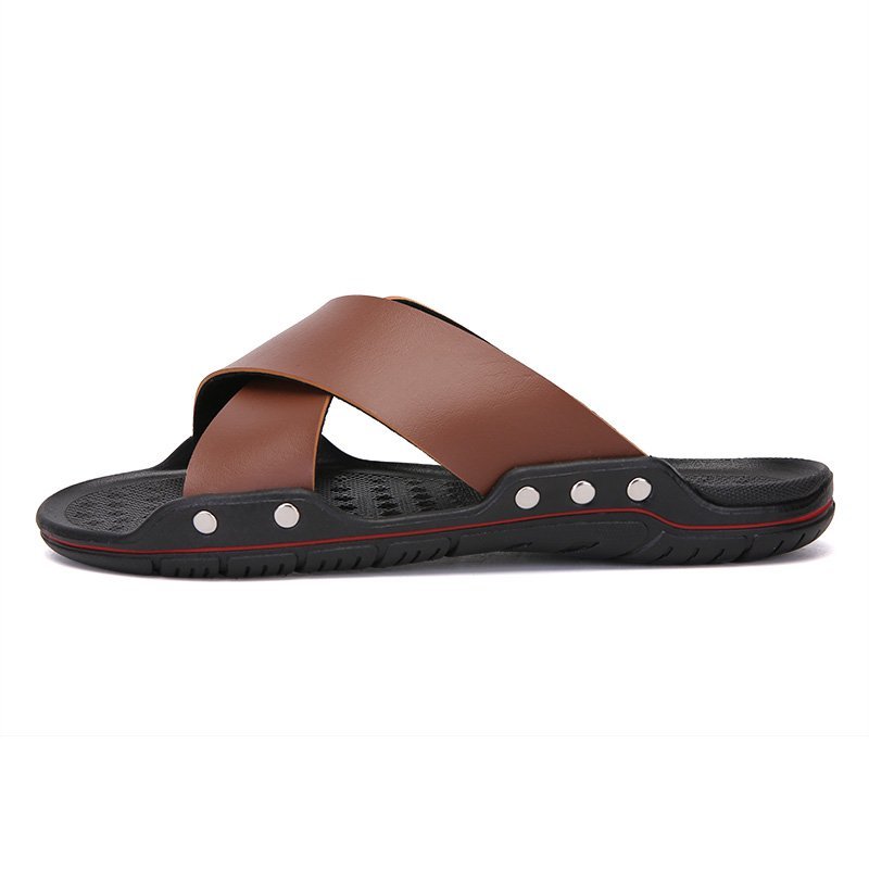 CROSS-STRAP SLIDES