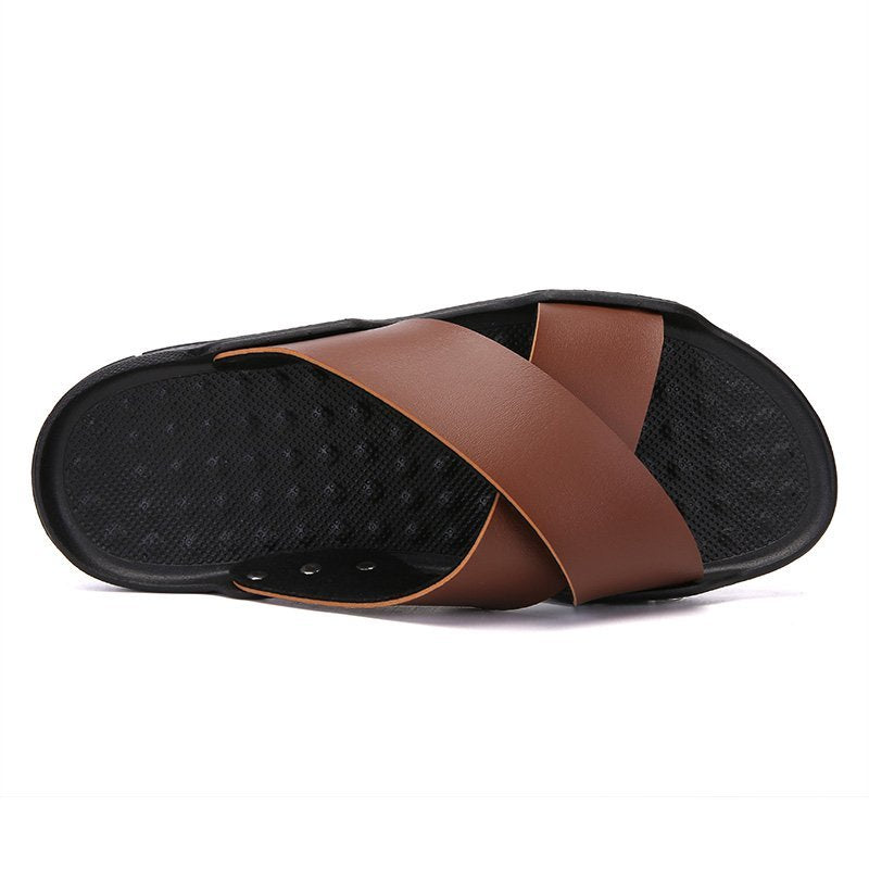 CROSS-STRAP SLIDES
