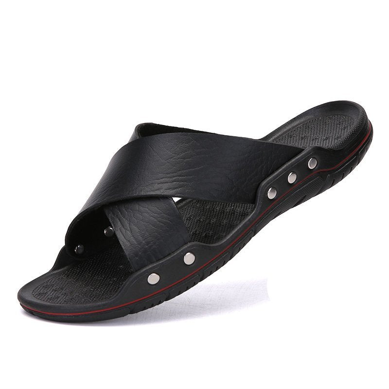 CROSS-STRAP SLIDES