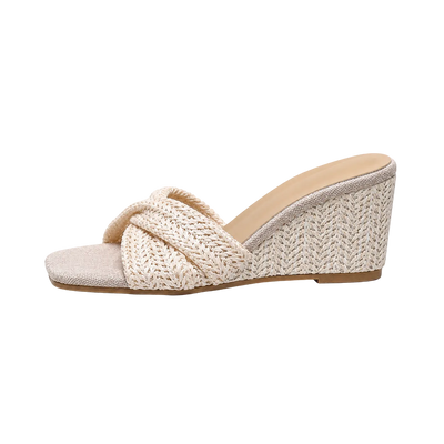Women's Woven Knot Wedge Heels