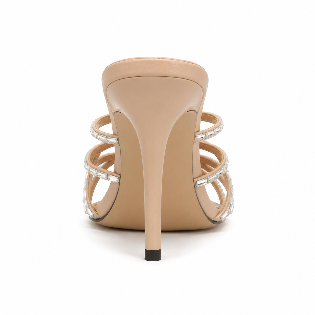 Women's Embellished Strappy Square Toe Stiletto Heels