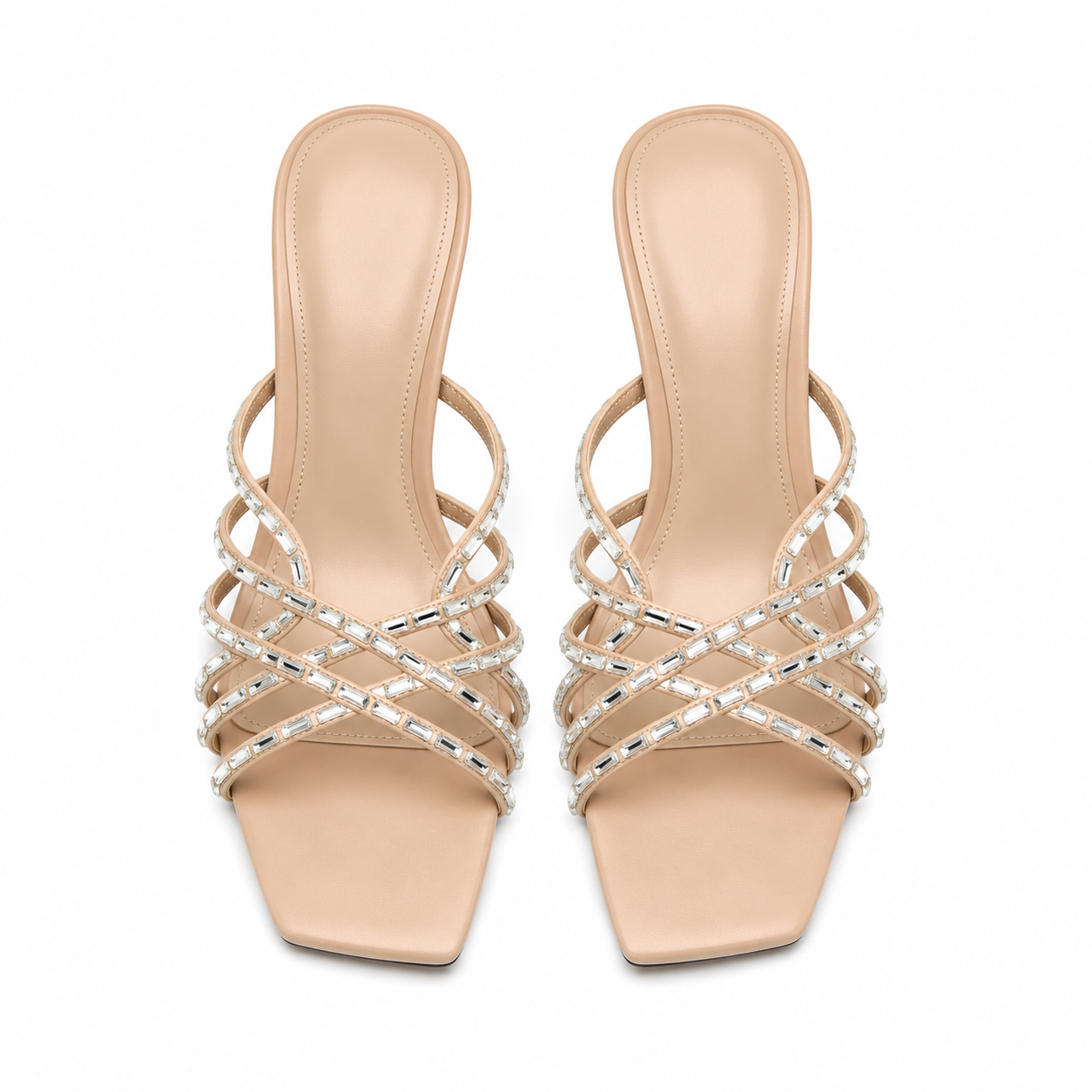RHINESTONE CAGE HEELS