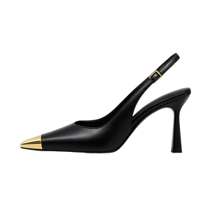 Women's Metal Cap Toe Slingback Heels