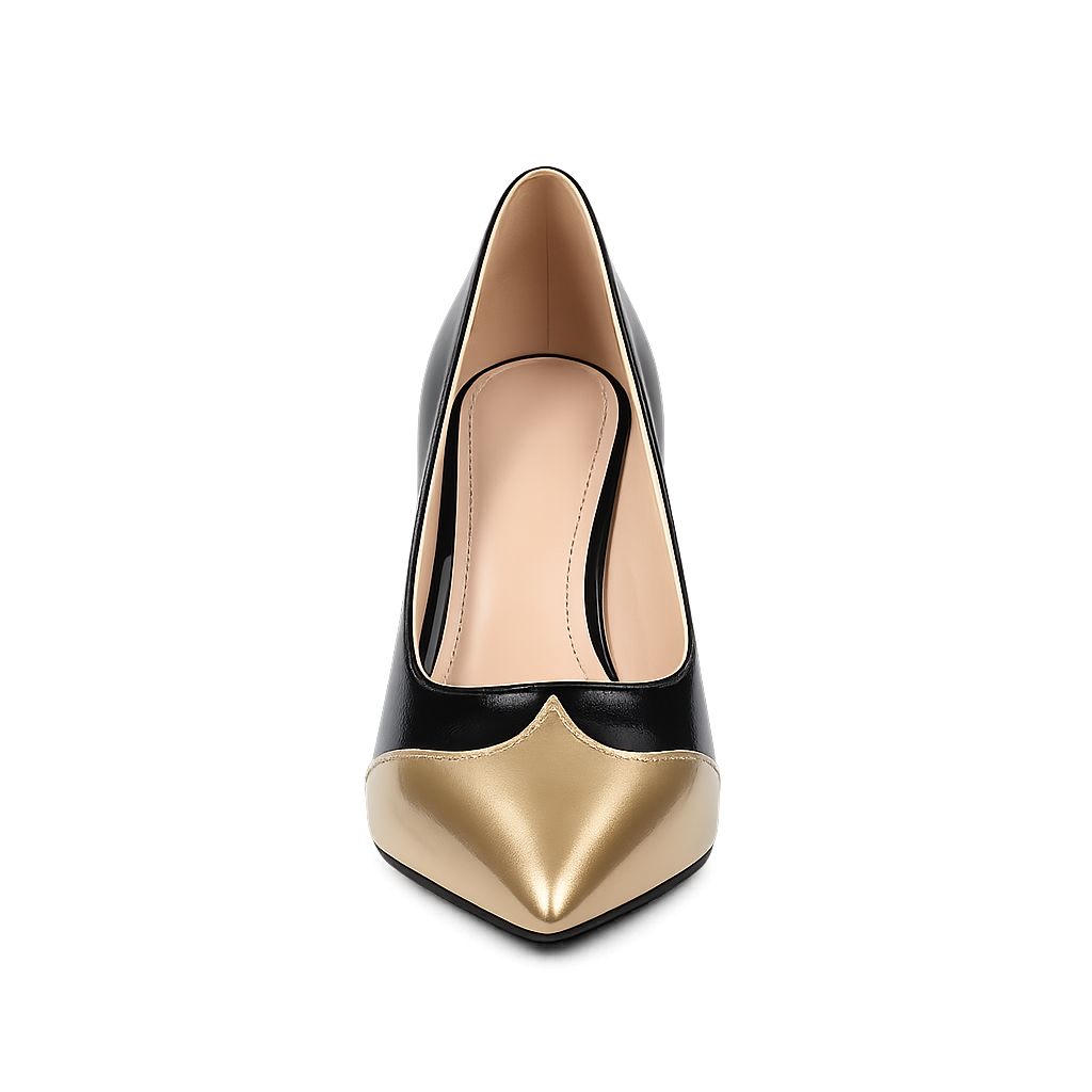 ELEGANT TWO TONE POINTED TOE PUMPS
