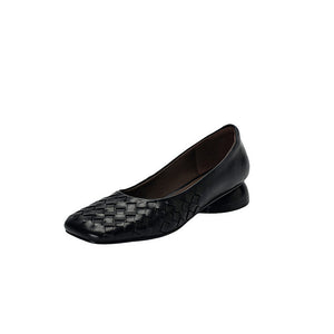 Women's Woven Square-Toe Heels
