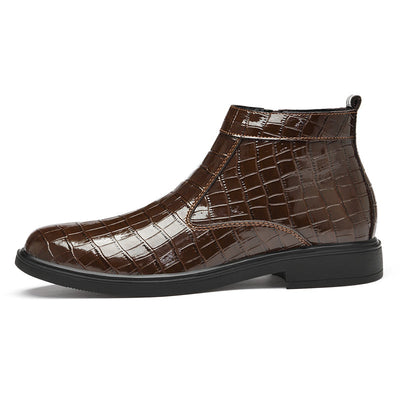 Men's Croco-Embossed Dress Boots