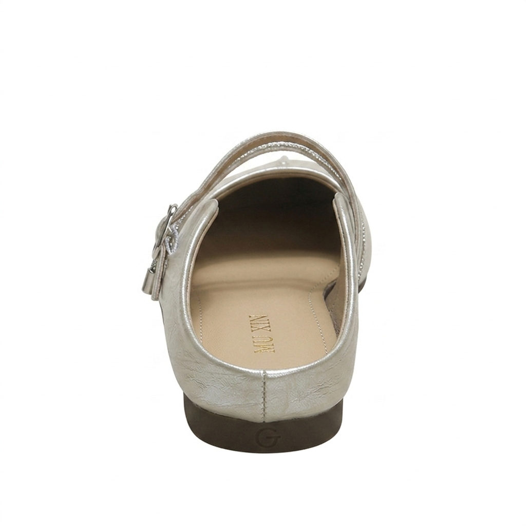 METALLIC BACKLESS MULES