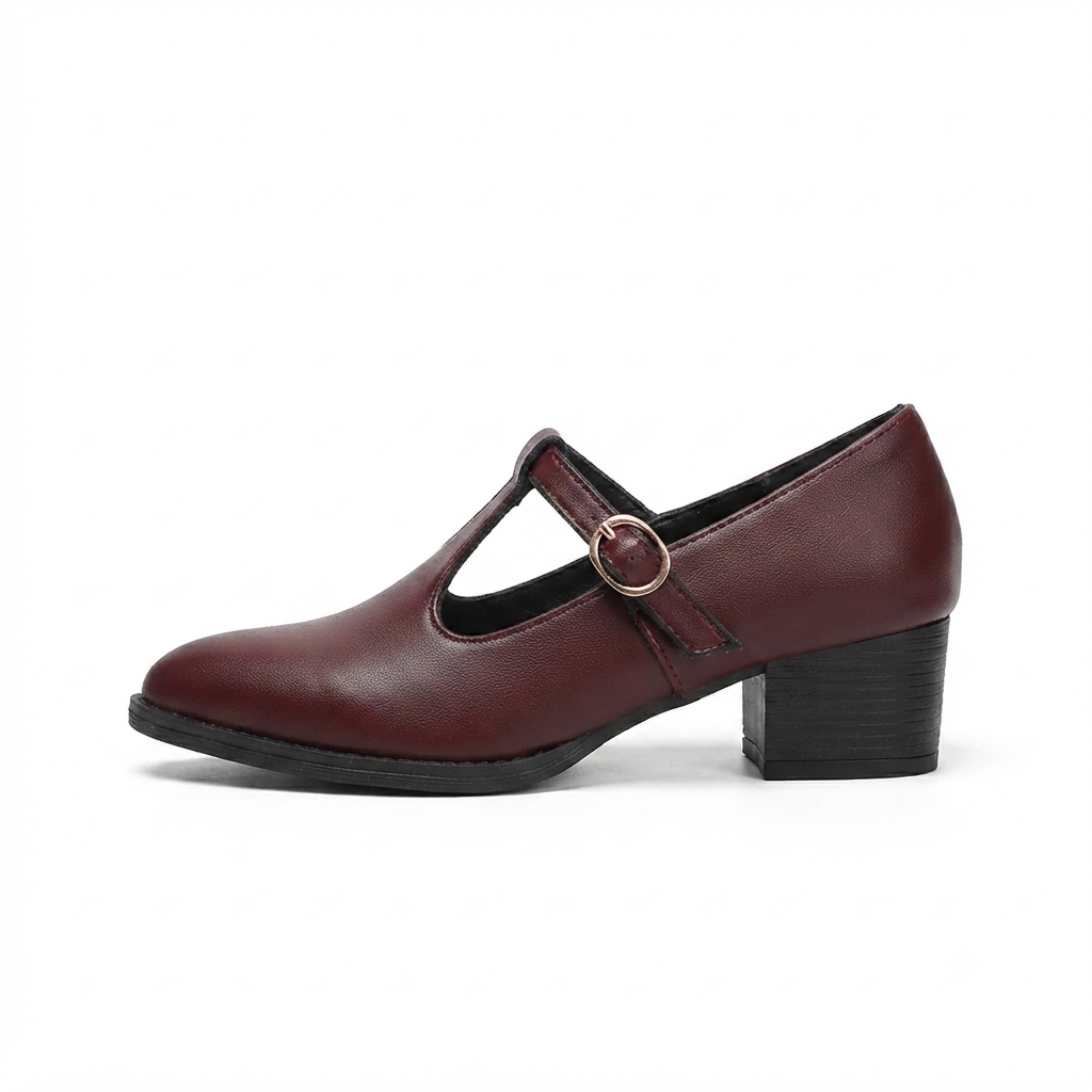 VINTAGE-INSPIRED T-STRAP BLOCK HEEL PUMPS