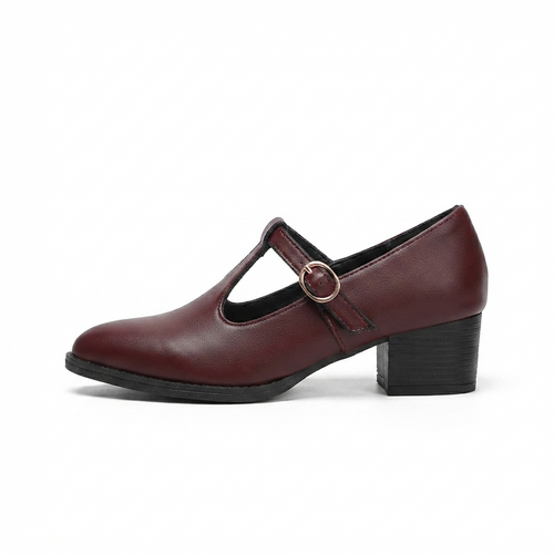 VINTAGE-INSPIRED T-STRAP BLOCK HEEL PUMPS