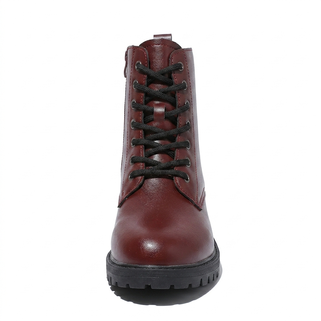 ROUND TOE COMBAT BOOTS