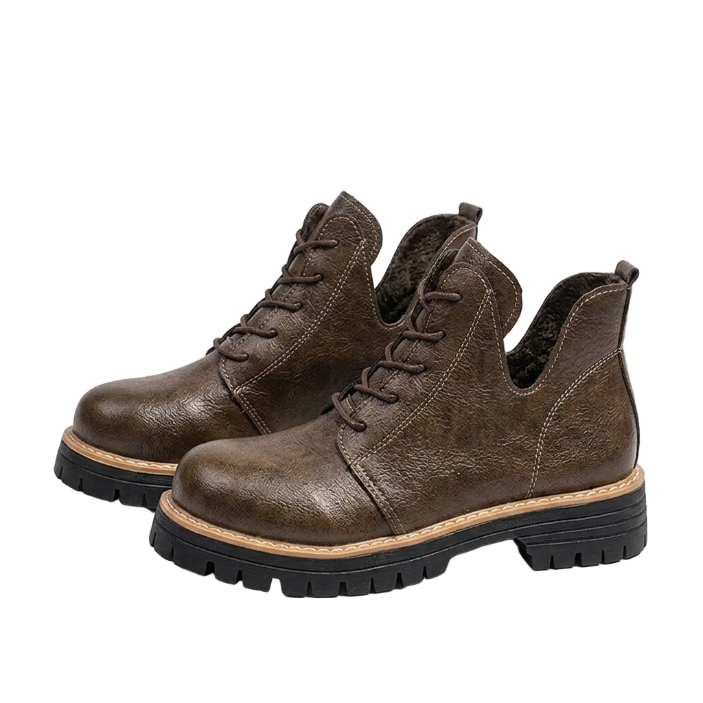 RETRO LACE UP ANKLE BOOTS