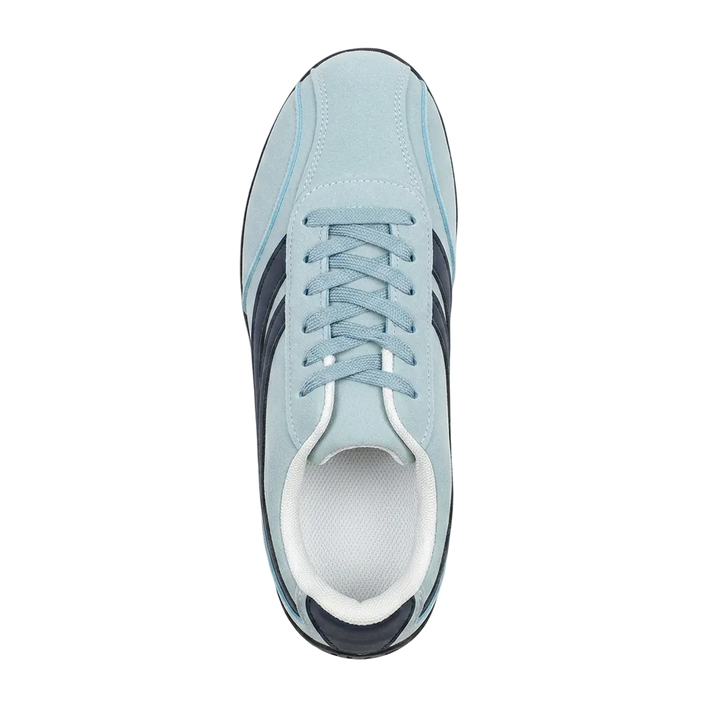 Women's Pale Blue Retro Runner Sneakers