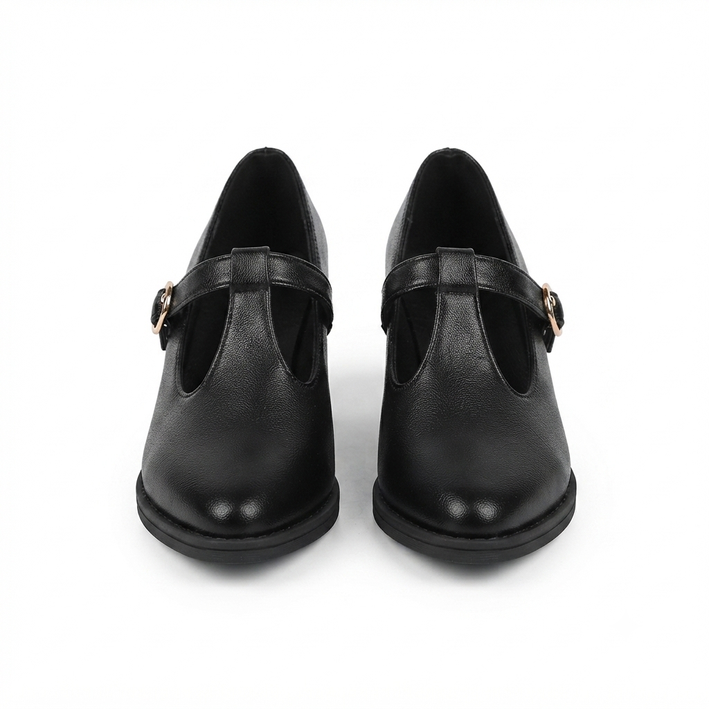 VINTAGE-INSPIRED T-STRAP BLOCK HEEL PUMPS