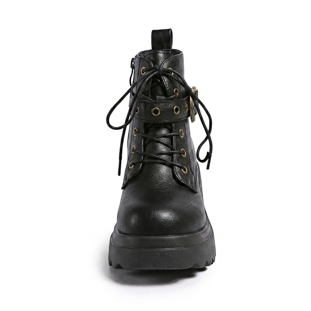 GOTHIC PLATFORM COMBAT BOOTS