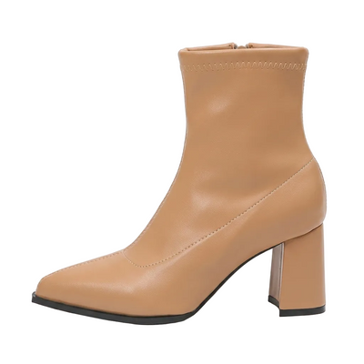 Women's Pointed Toe Block Heel Ankle Boots