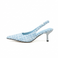 TWEED SLINGBACK HEELS