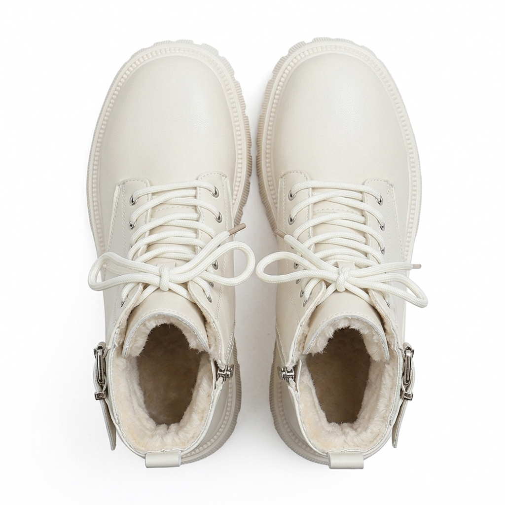 FAUX FUR WINTER COMBAT BOOTS