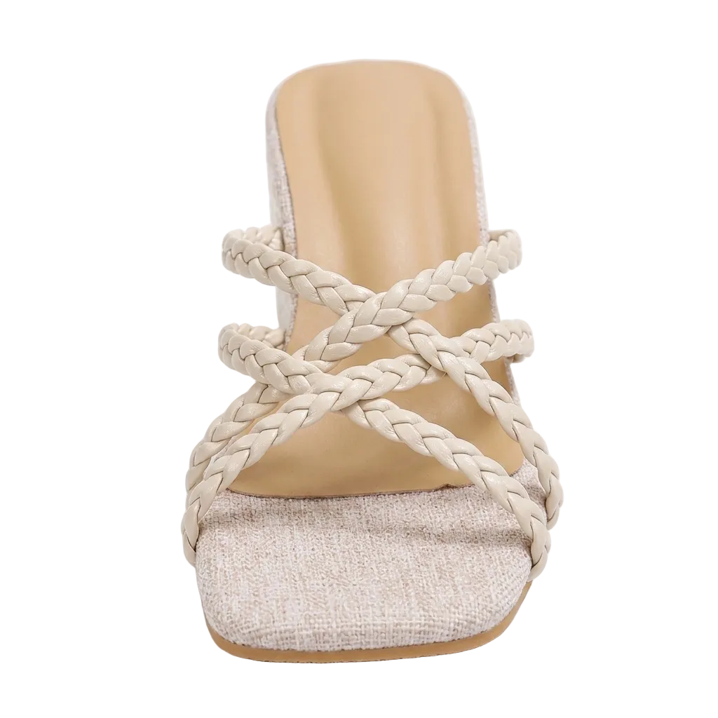 BRAIDED STRAP WEDGE HEELS