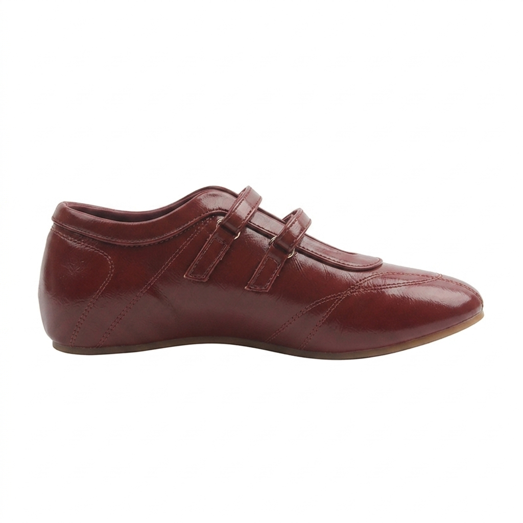 MARY JANE FLATS WITH TOUCH-FASTENING STRAP