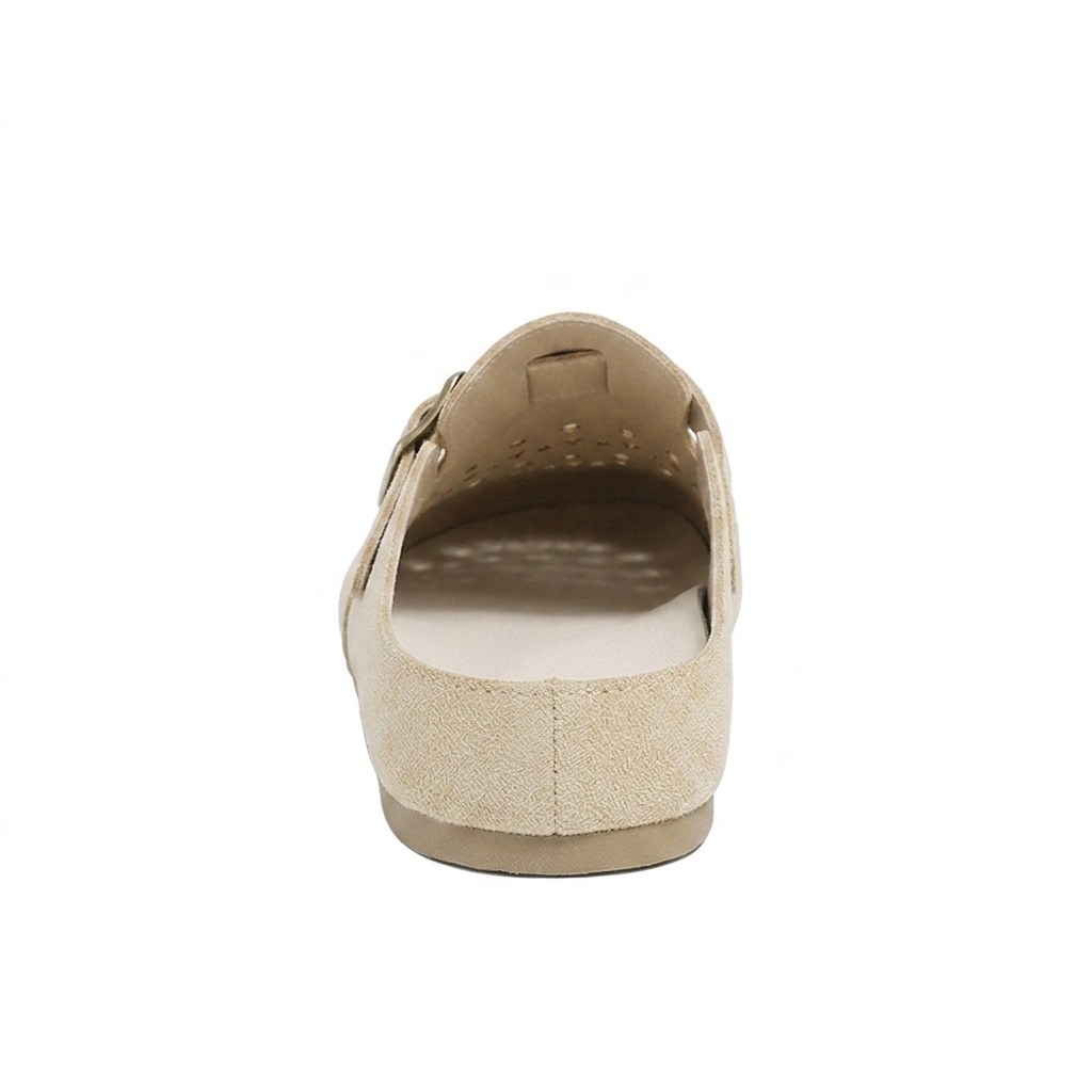 SUEDE LASER-CUT MULES