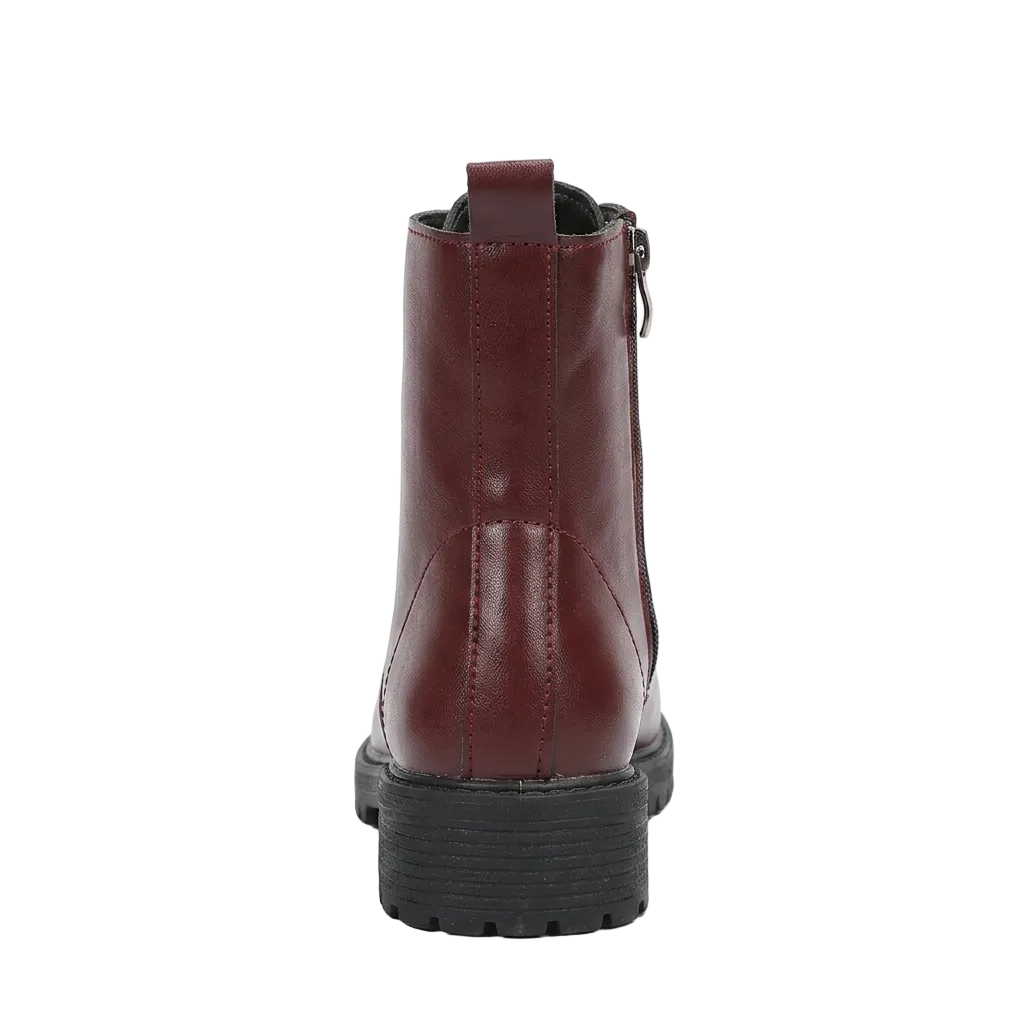 ROUND TOE COMBAT BOOTS