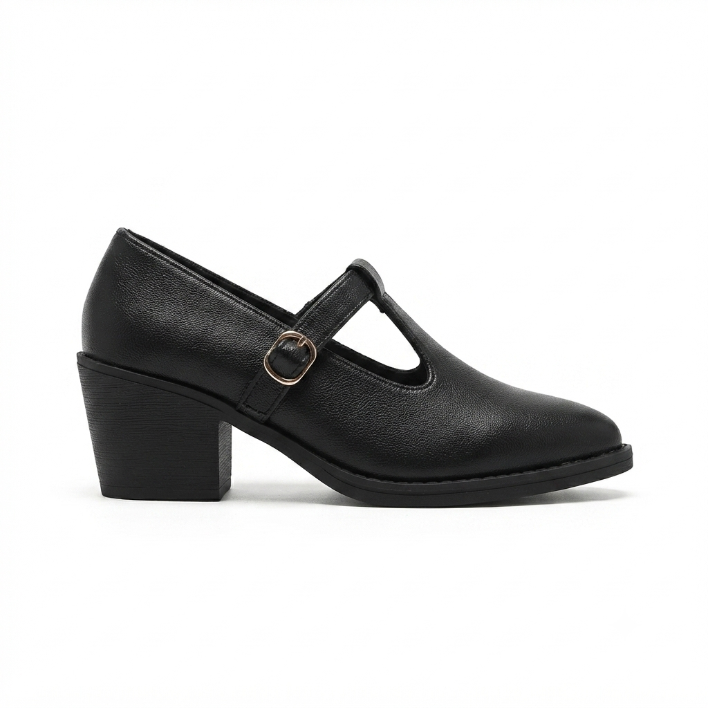 VINTAGE-INSPIRED T-STRAP BLOCK HEEL PUMPS