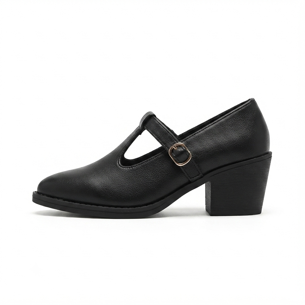 VINTAGE-INSPIRED T-STRAP BLOCK HEEL PUMPS