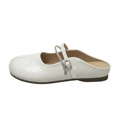 Women's Metallic Backless Mule Flats