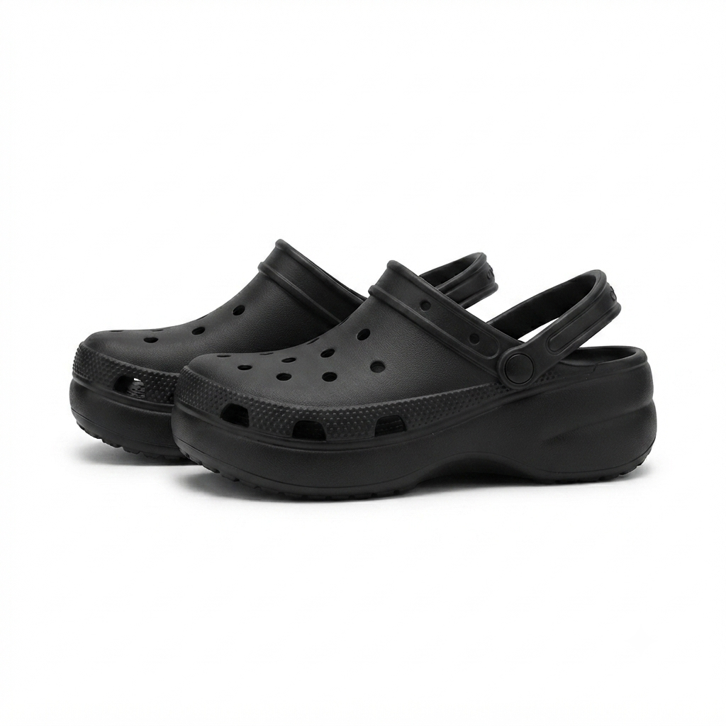 PLATFORM CLOGS WITH HEEL STRAP