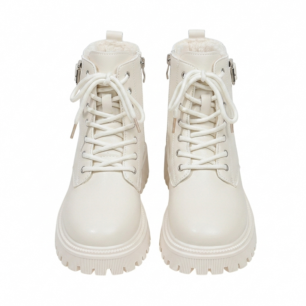 FAUX FUR WINTER COMBAT BOOTS