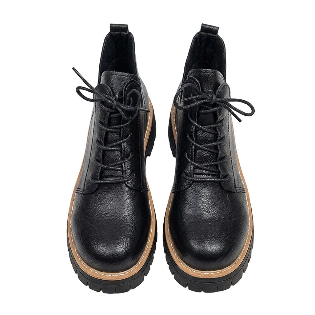 RETRO LACE UP ANKLE BOOTS
