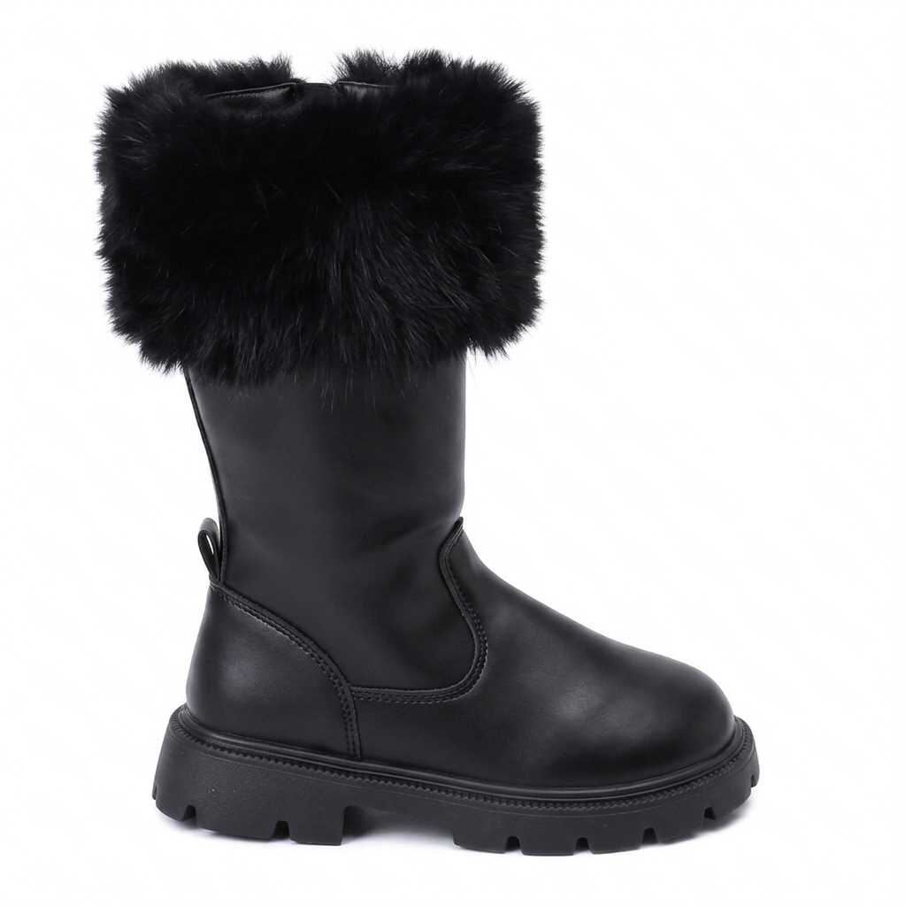 GIRL'S FAUX FUR TRIM WINTER BOOTS