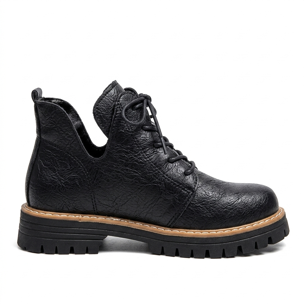 RETRO LACE UP ANKLE BOOTS