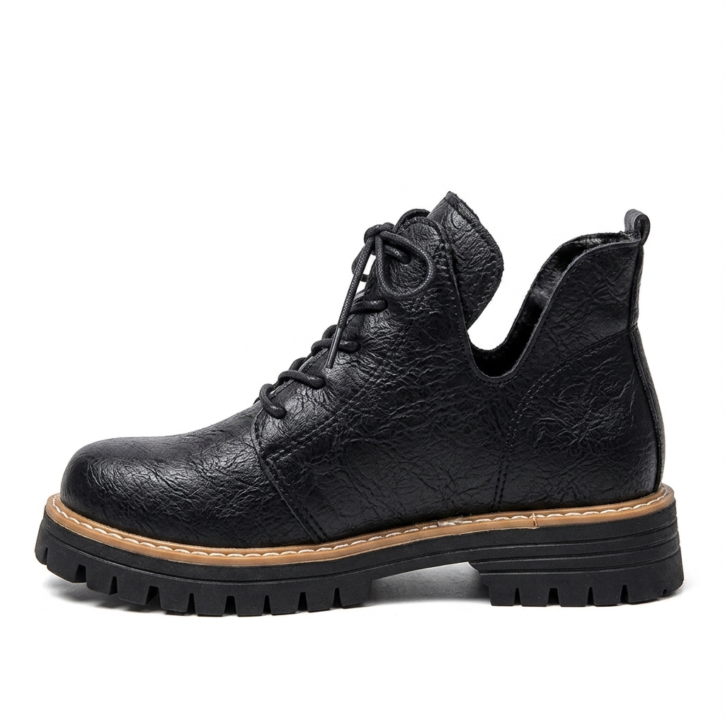 RETRO LACE UP ANKLE BOOTS