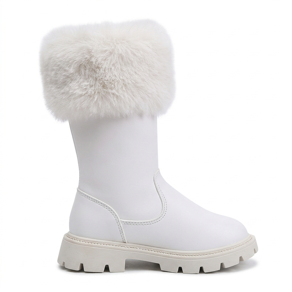 GIRL'S FAUX FUR TRIM WINTER BOOTS