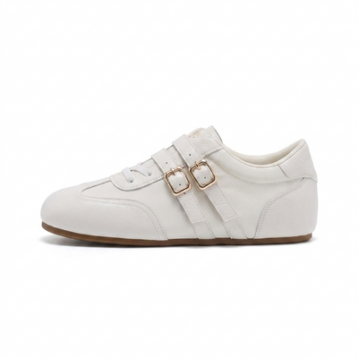 Women's Dual Buckle Straps Sneakers