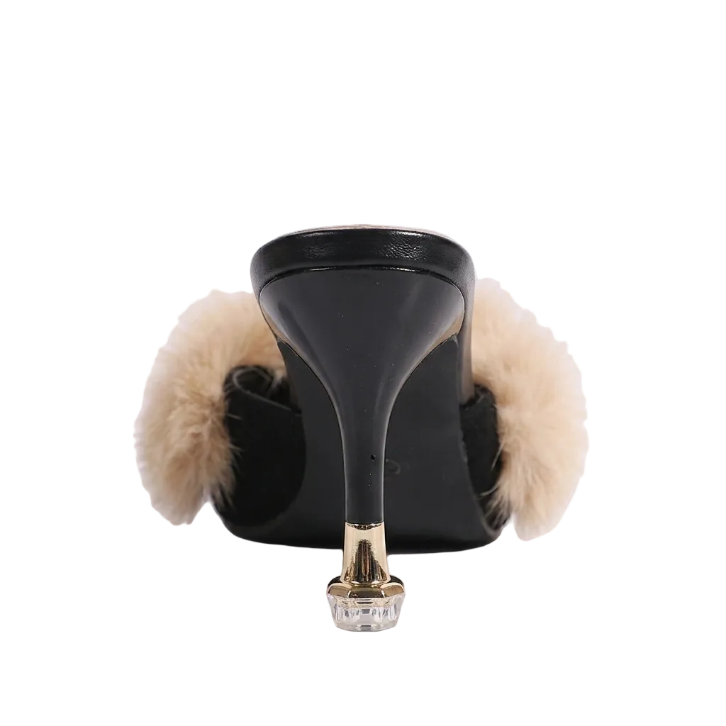 Women's Faux Fur Pointed Toe Mules