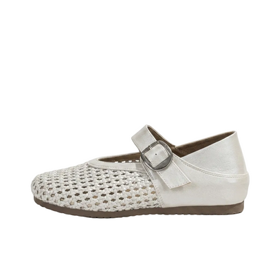 Women's Retro Woven Mary Jane Flats
