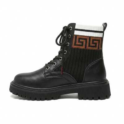 Women's Knit-Trim Lace-Up Boots
