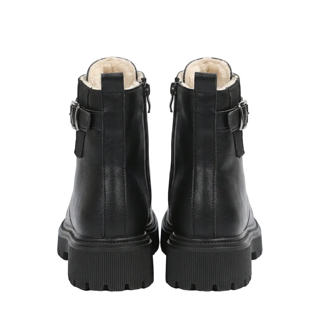 FAUX FUR WINTER COMBAT BOOTS