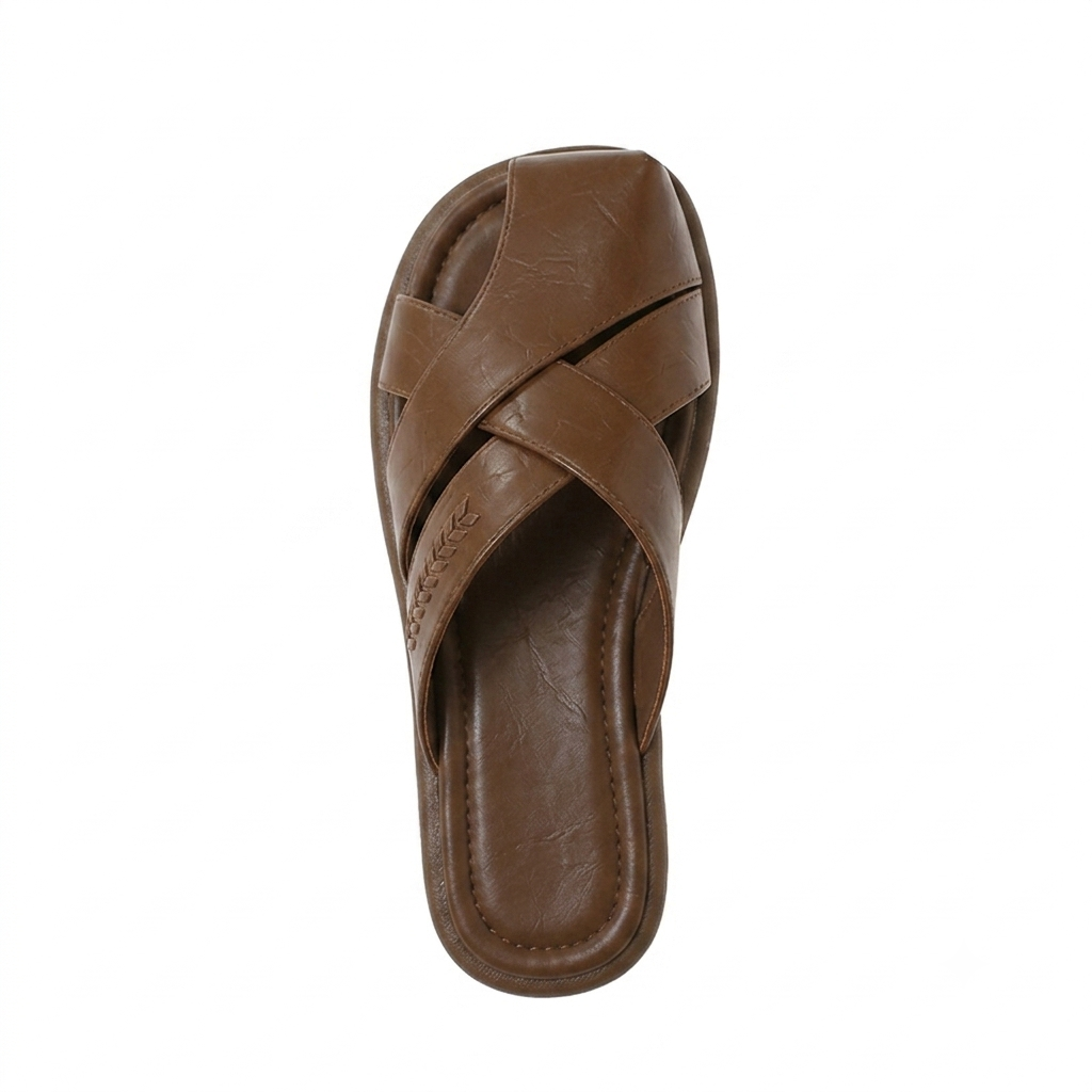 MINIMALIST CRISS CROSS PLATFORM SLIDES
