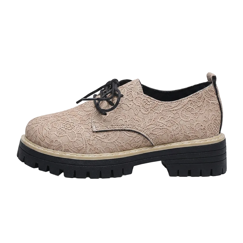 Women's Floral Embossed Derby Shoes