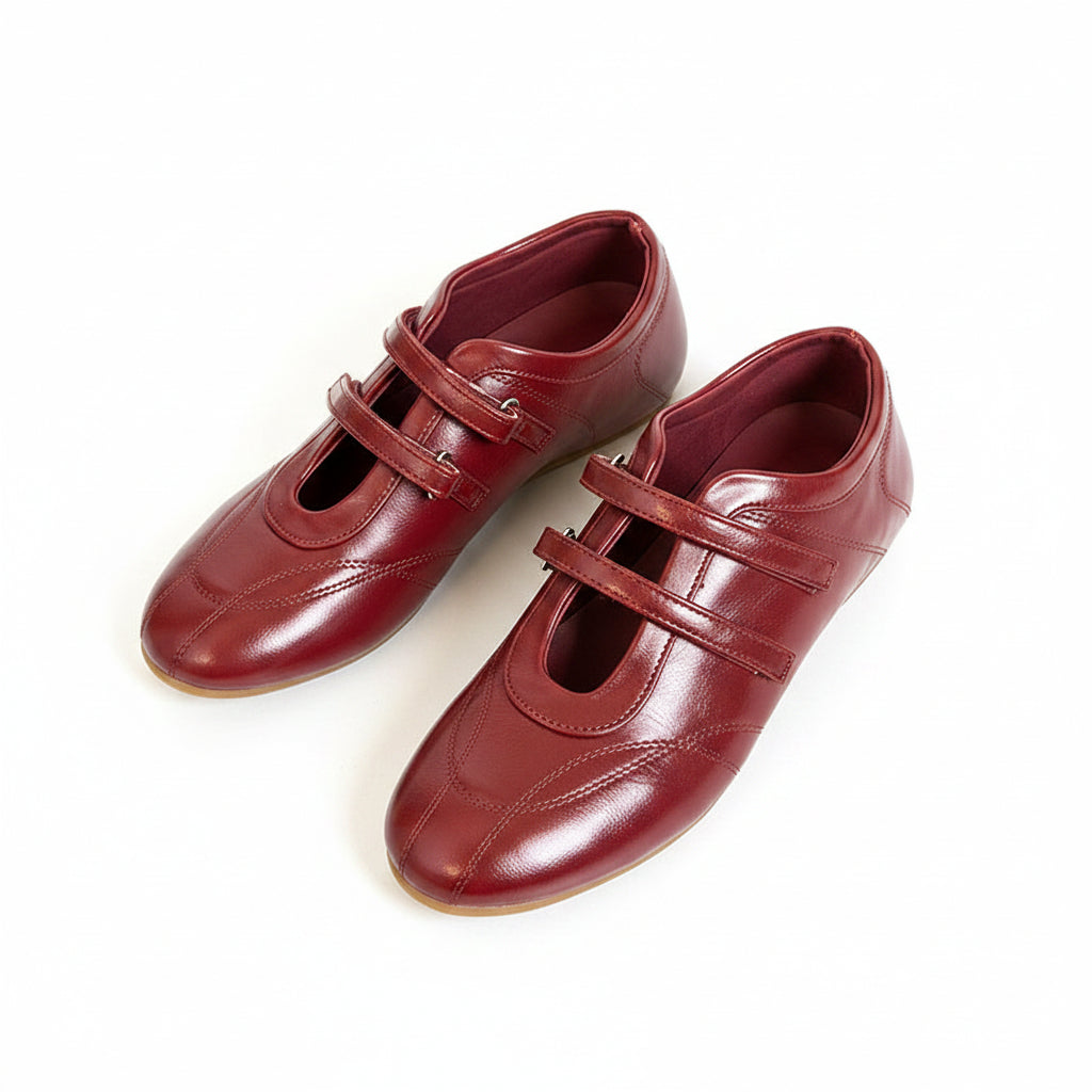 MARY JANE FLATS WITH TOUCH-FASTENING STRAP