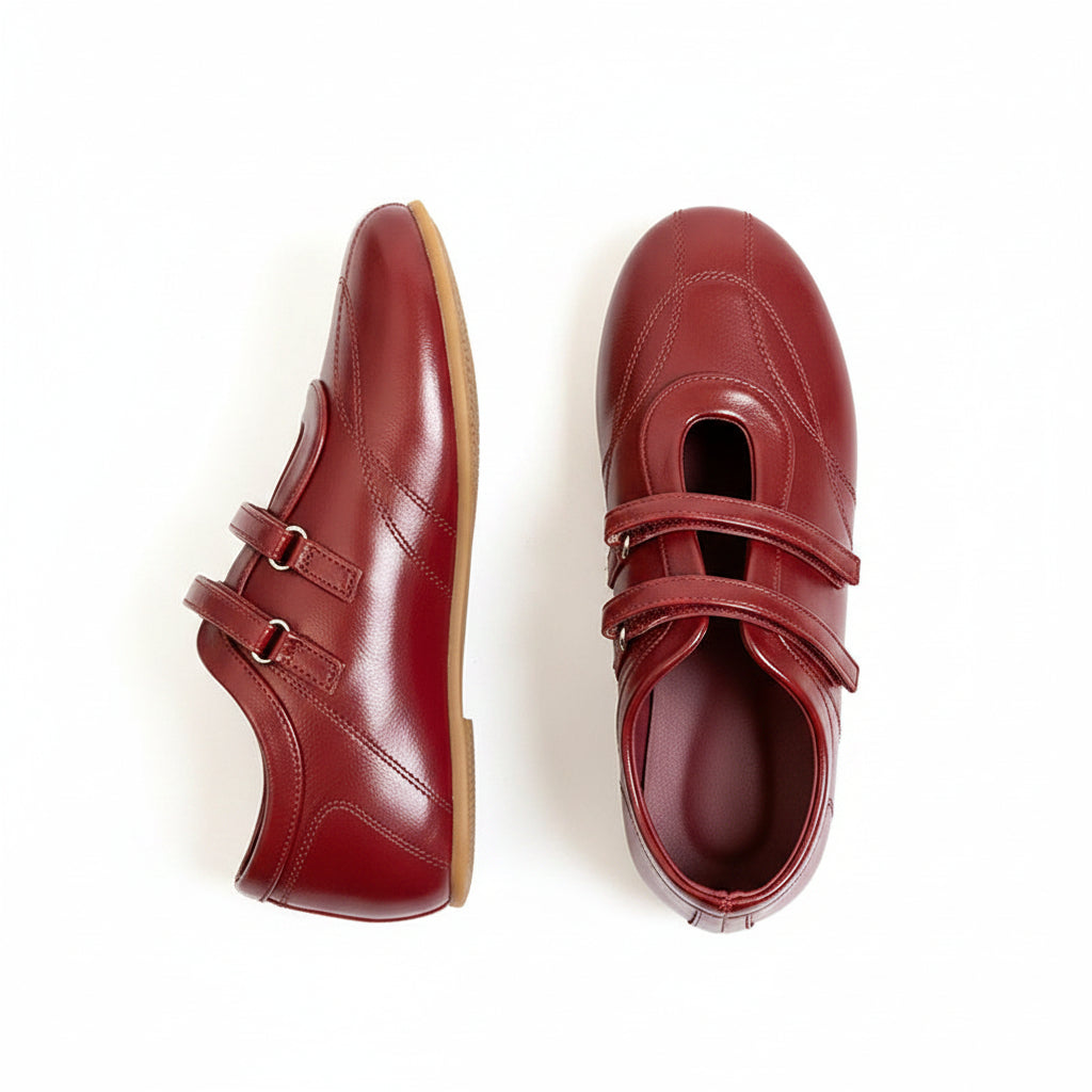MARY JANE FLATS WITH TOUCH-FASTENING STRAP