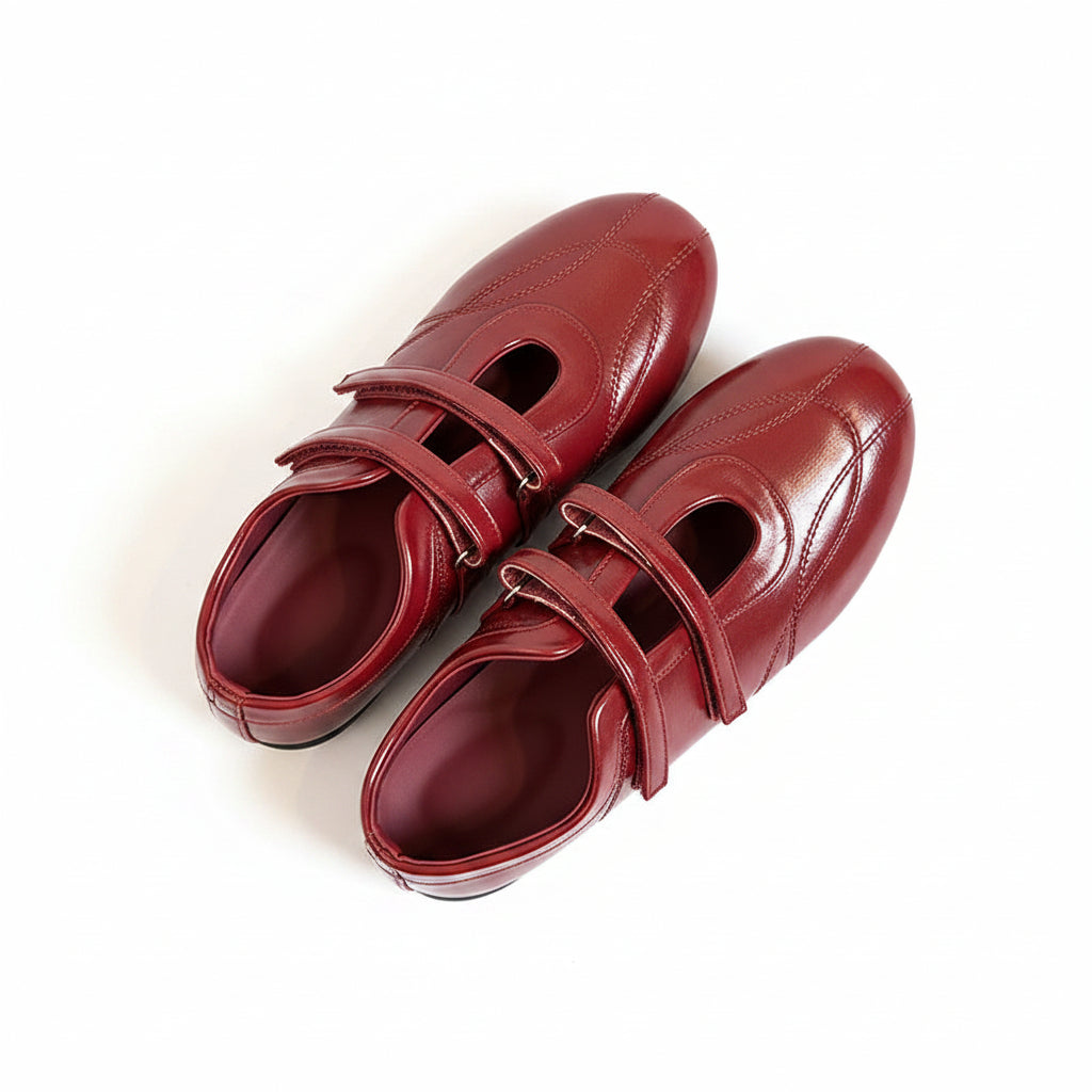 MARY JANE FLATS WITH TOUCH-FASTENING STRAP
