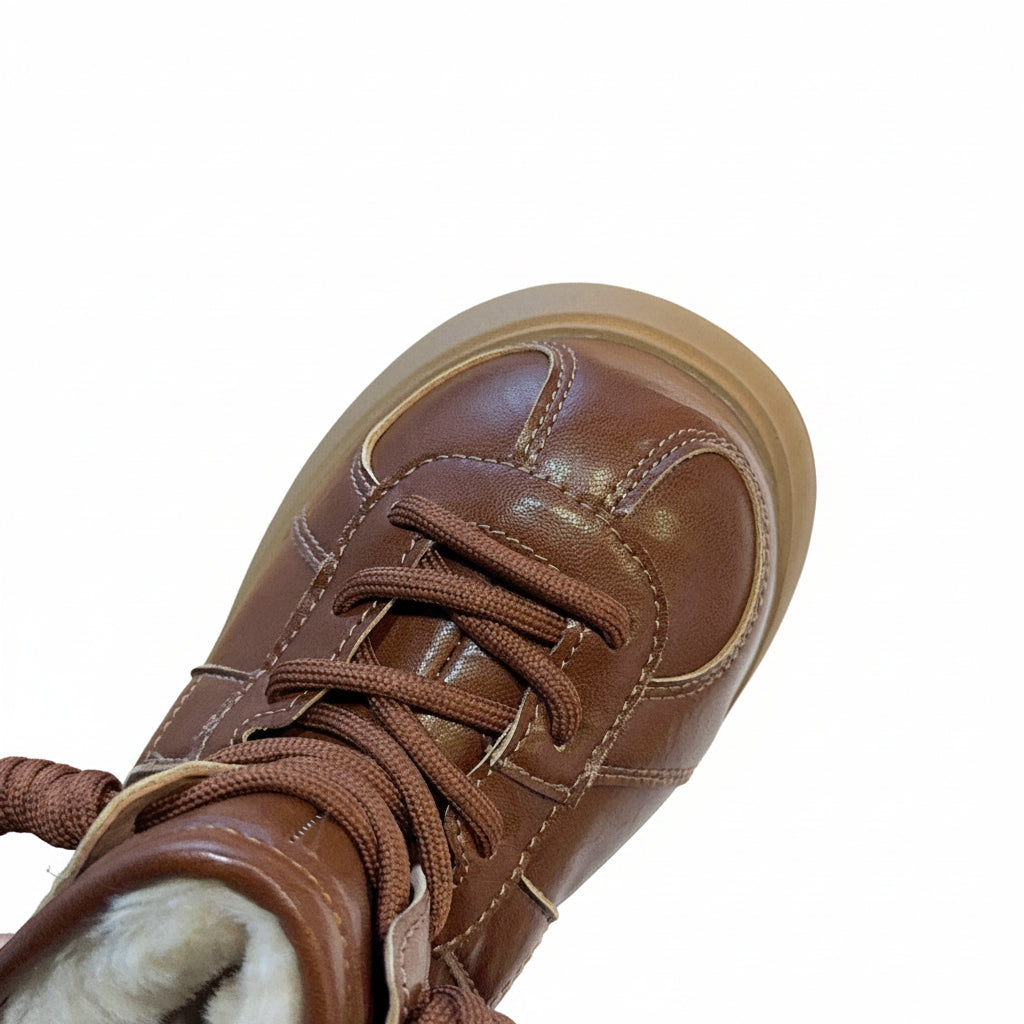 FAUX SHEARLING LINED WINTER BOOTS