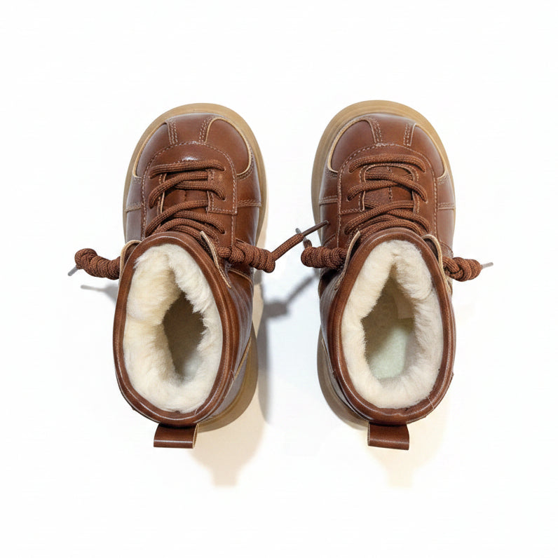 KID'S COSY FAUX FUR LINED ANKLE BOOTS