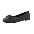 COTTON-LINEN BALLET FLATS