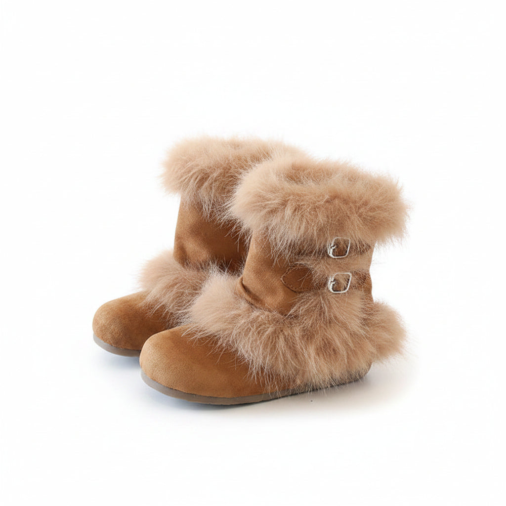Girls' Faux Fur Trimmed Winter Boots